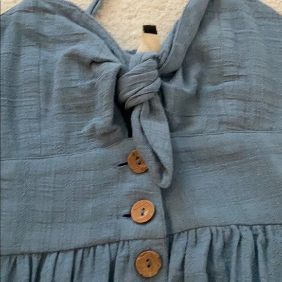Mini button down tie dress - Picture 2 of 2